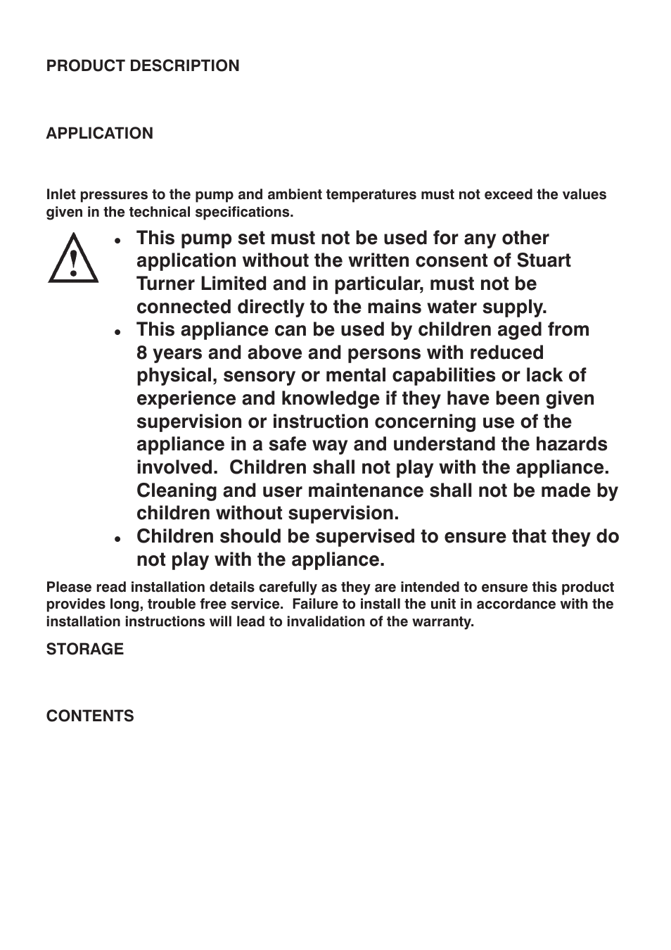 Stuart Turner PH 35 TS FL User Manual | Page 2 / 20