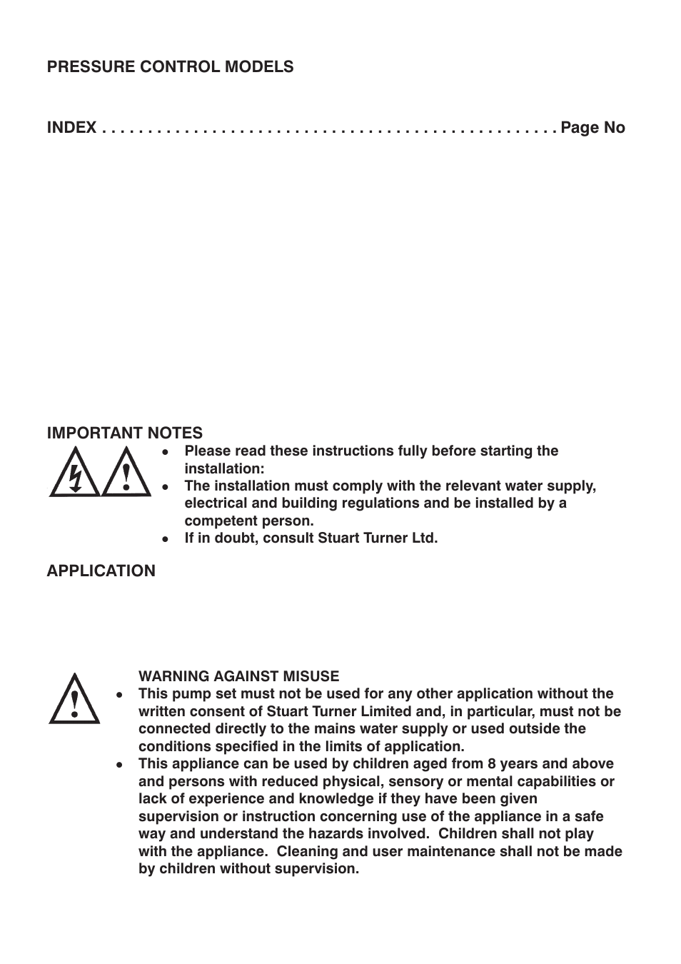 Stuart Turner PH 35 ES B User Manual | Page 2 / 20