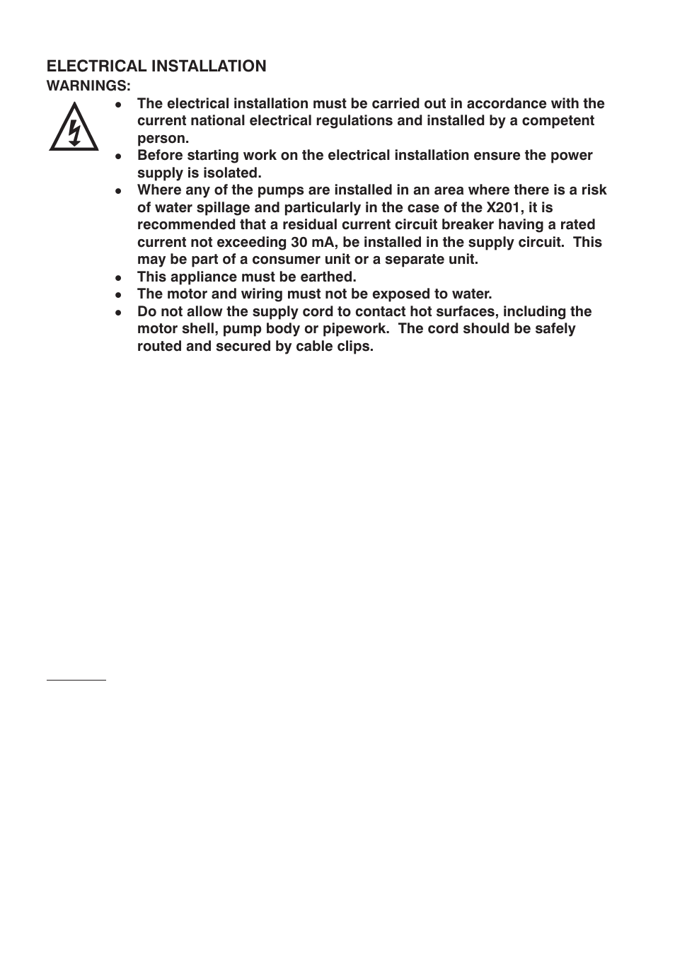 Electrical installation, Earthing | Stuart Turner Kennet 2 User Manual | Page 8 / 20