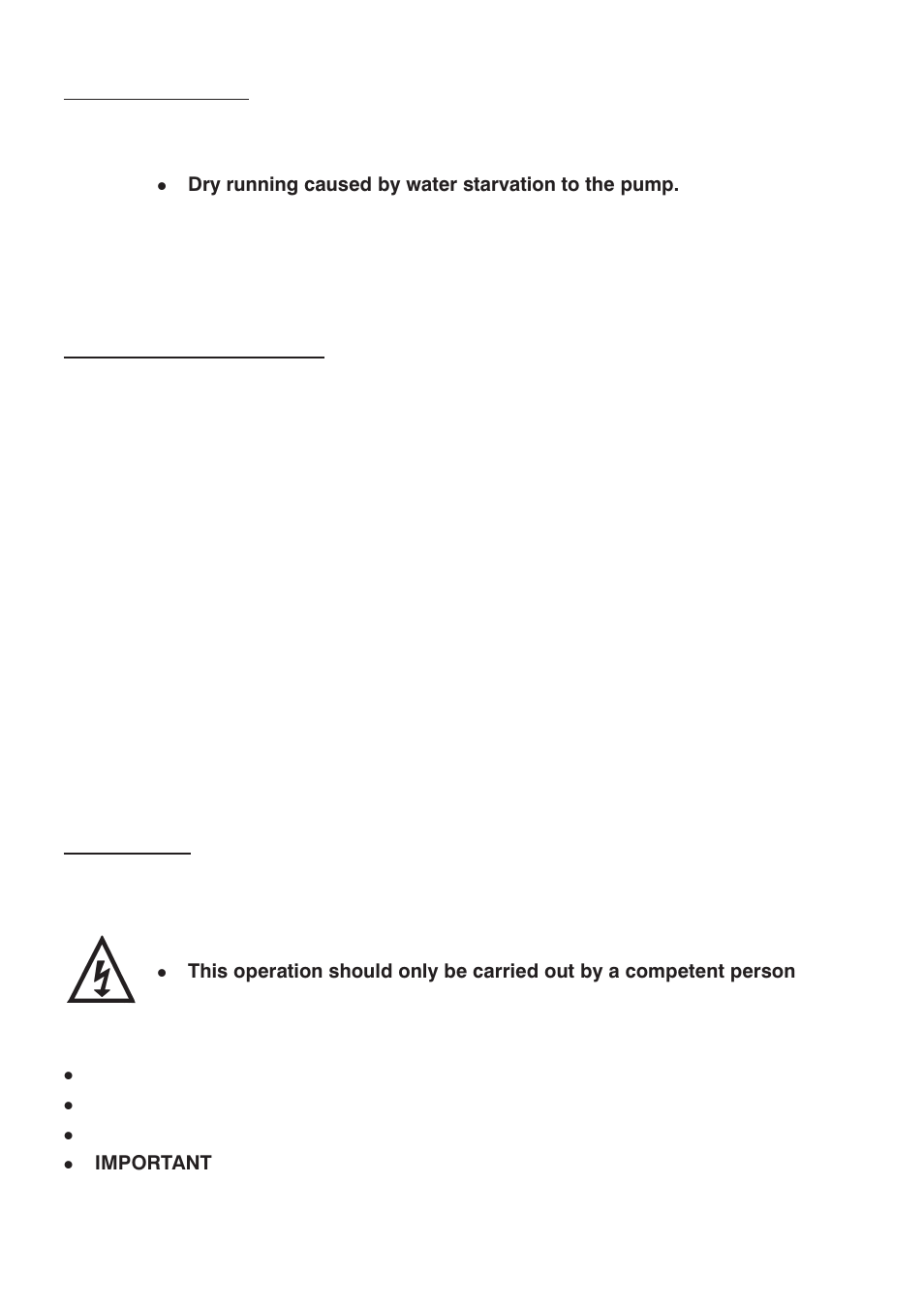 Dry run protection, Protective logic sequence, Fault finding | Stuart Turner Boostamatic4S/L7-4S User Manual | Page 18 / 20
