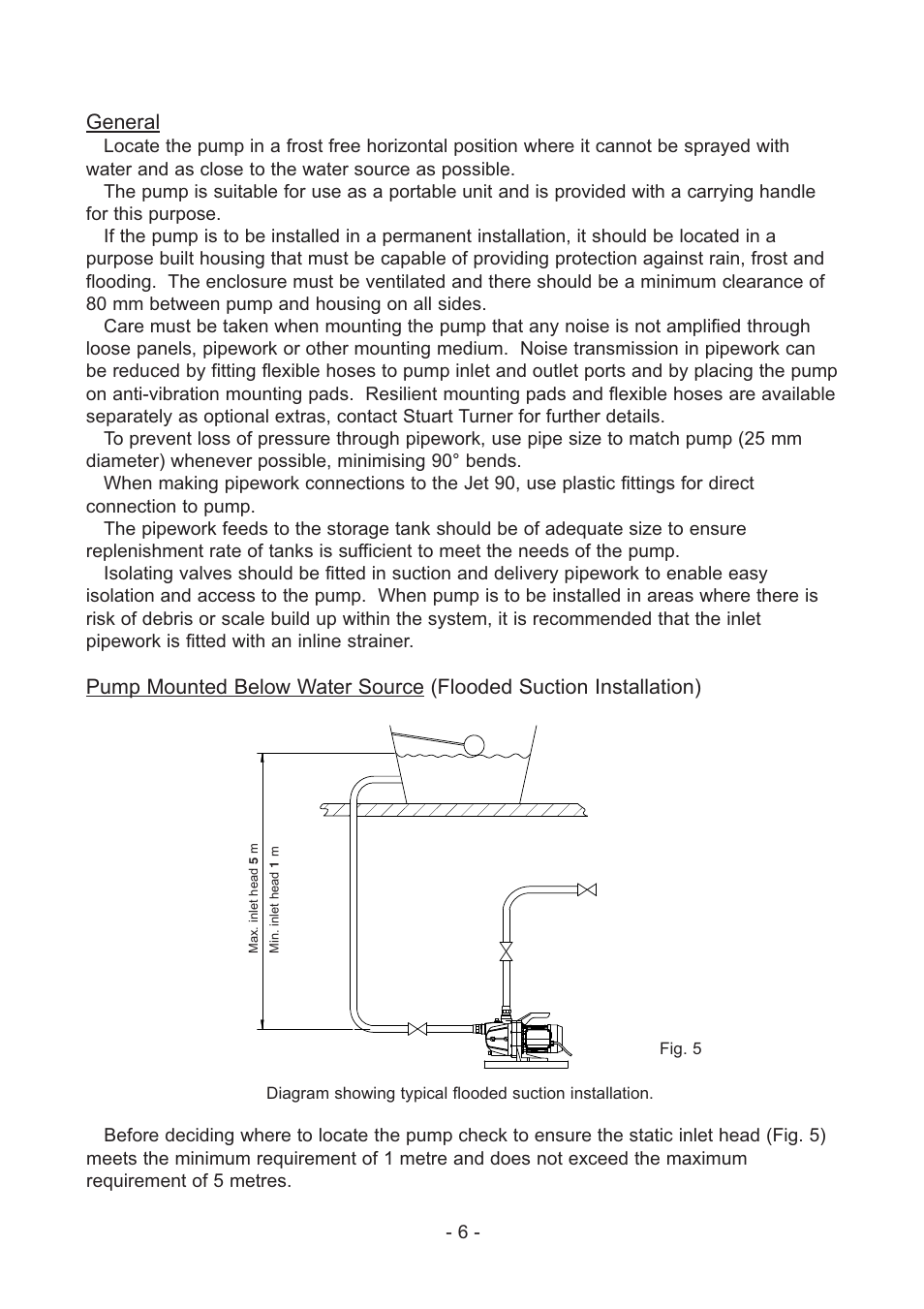 Stuart Turner Self Priming Jet 40 Centrifugal User Manual | Page 6 / 16