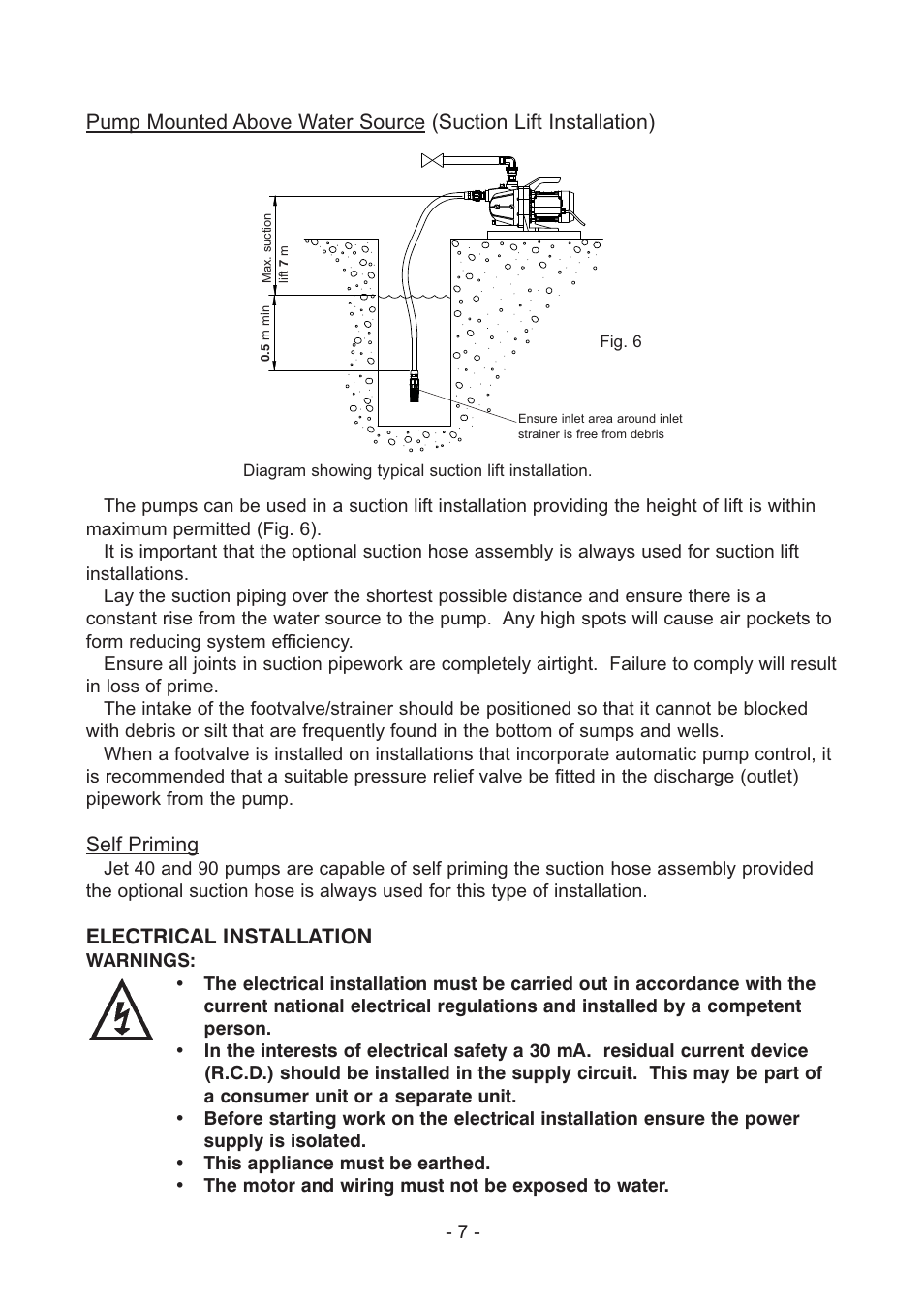 Stuart Turner Self Priming Jet 90 Centrifugal User Manual | Page 7 / 16