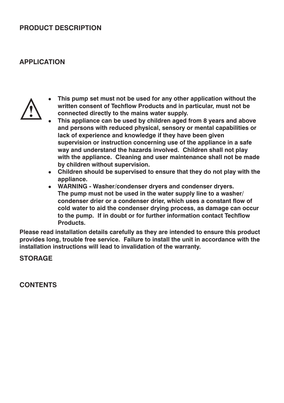 Stuart Turner Techflo TP 60TNH User Manual | Page 2 / 28