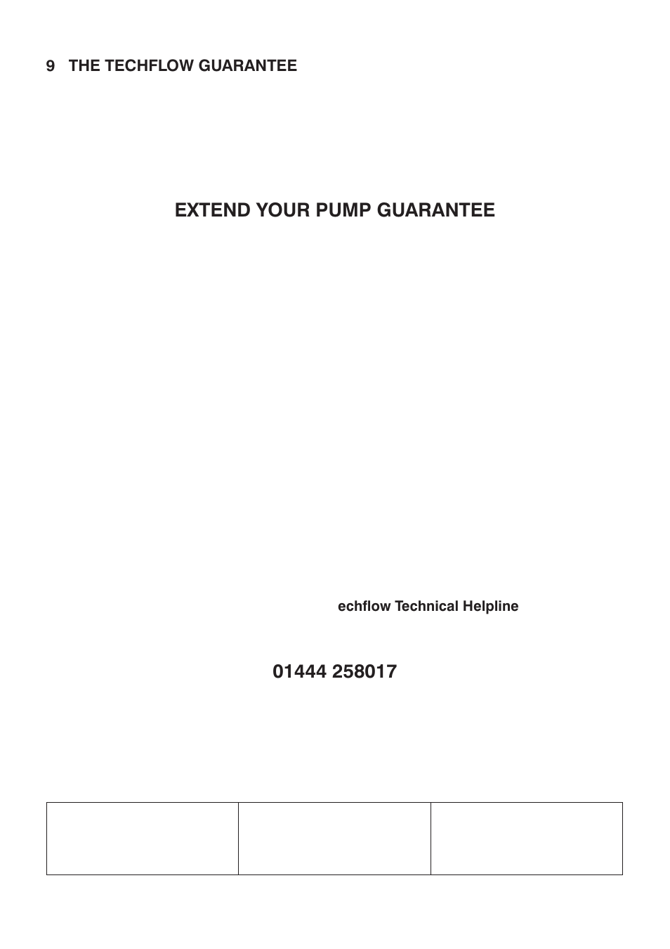 Extend your pump guarantee | Stuart Turner Techflo TP 60TNH User Manual | Page 24 / 28