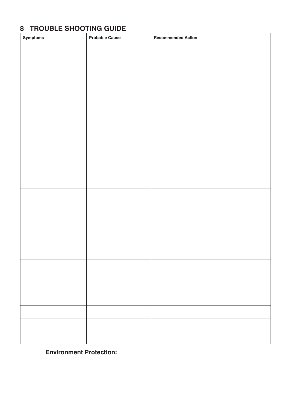 8 trouble shooting guide | Stuart Turner Techfo TP 50T User Manual | Page 17 / 20