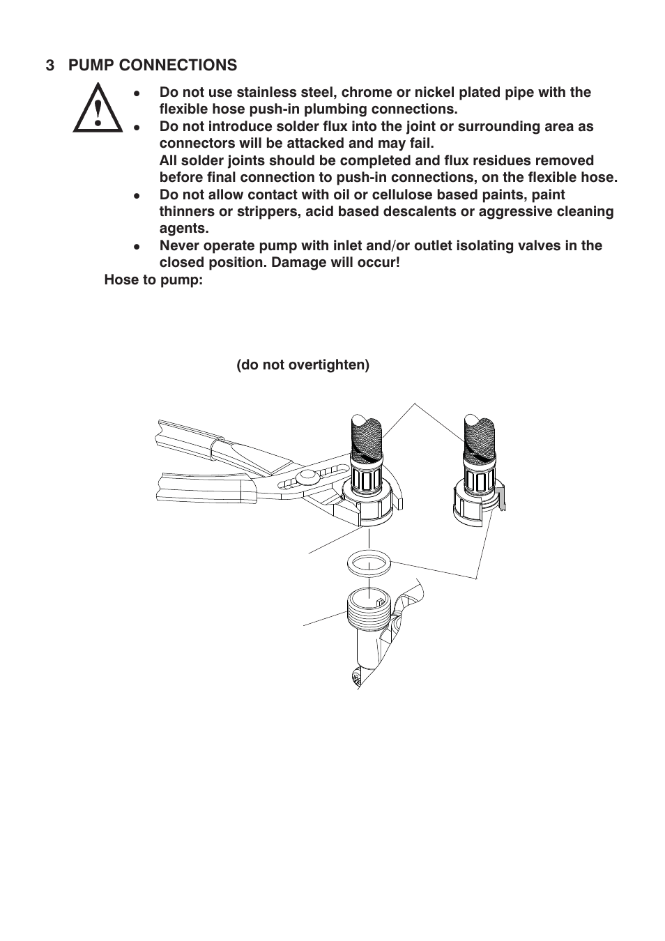 3 pump connections | Stuart Turner Techfo TP 50T User Manual | Page 8 / 20