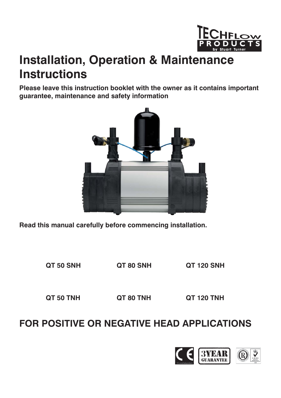 Stuart Turner Techflo QT 50TNH User Manual | 20 pages