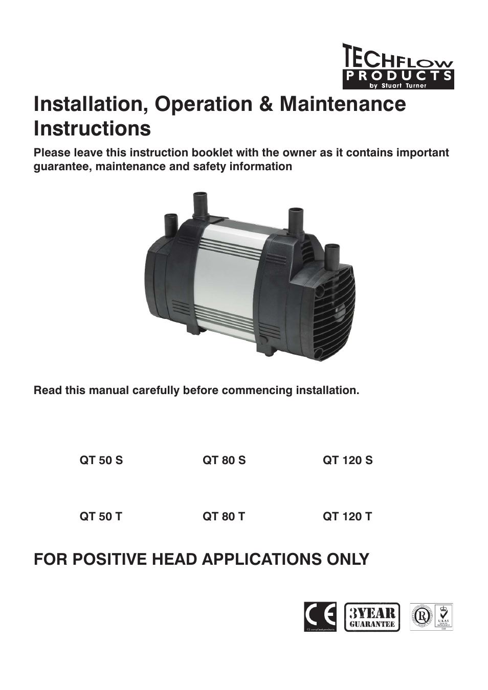 Stuart Turner Techflo QT 50T User Manual | 20 pages