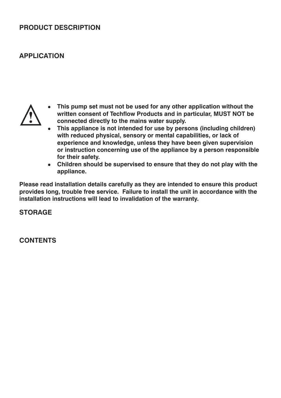 Stuart Turner Techflo QT 50T User Manual | Page 2 / 20