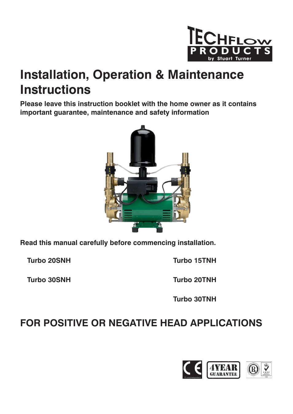 Stuart Turner Techflo Turbo 15TNH User Manual | 24 pages