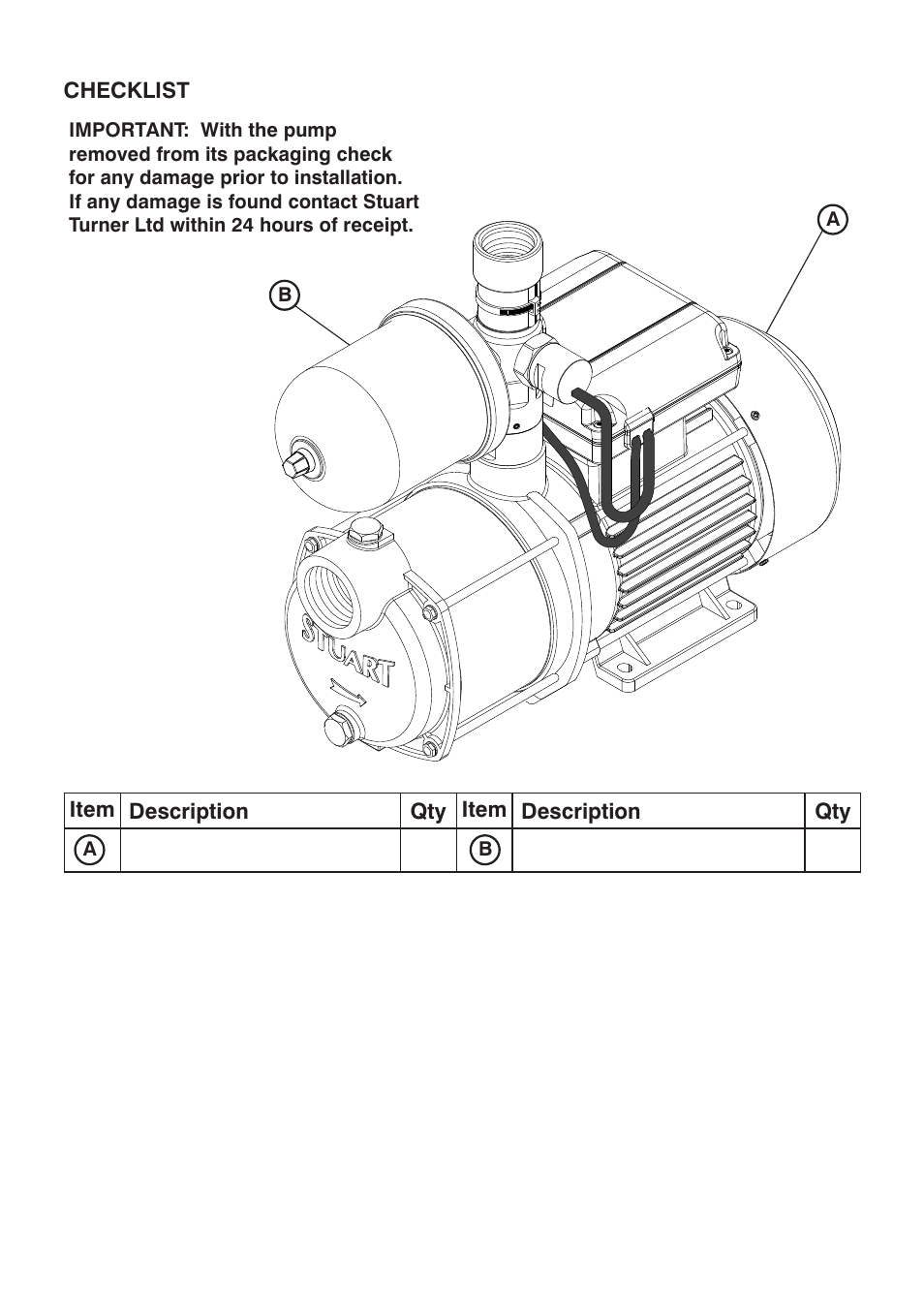 Stuart Turner CHM160-30 B User Manual | Page 3 / 20