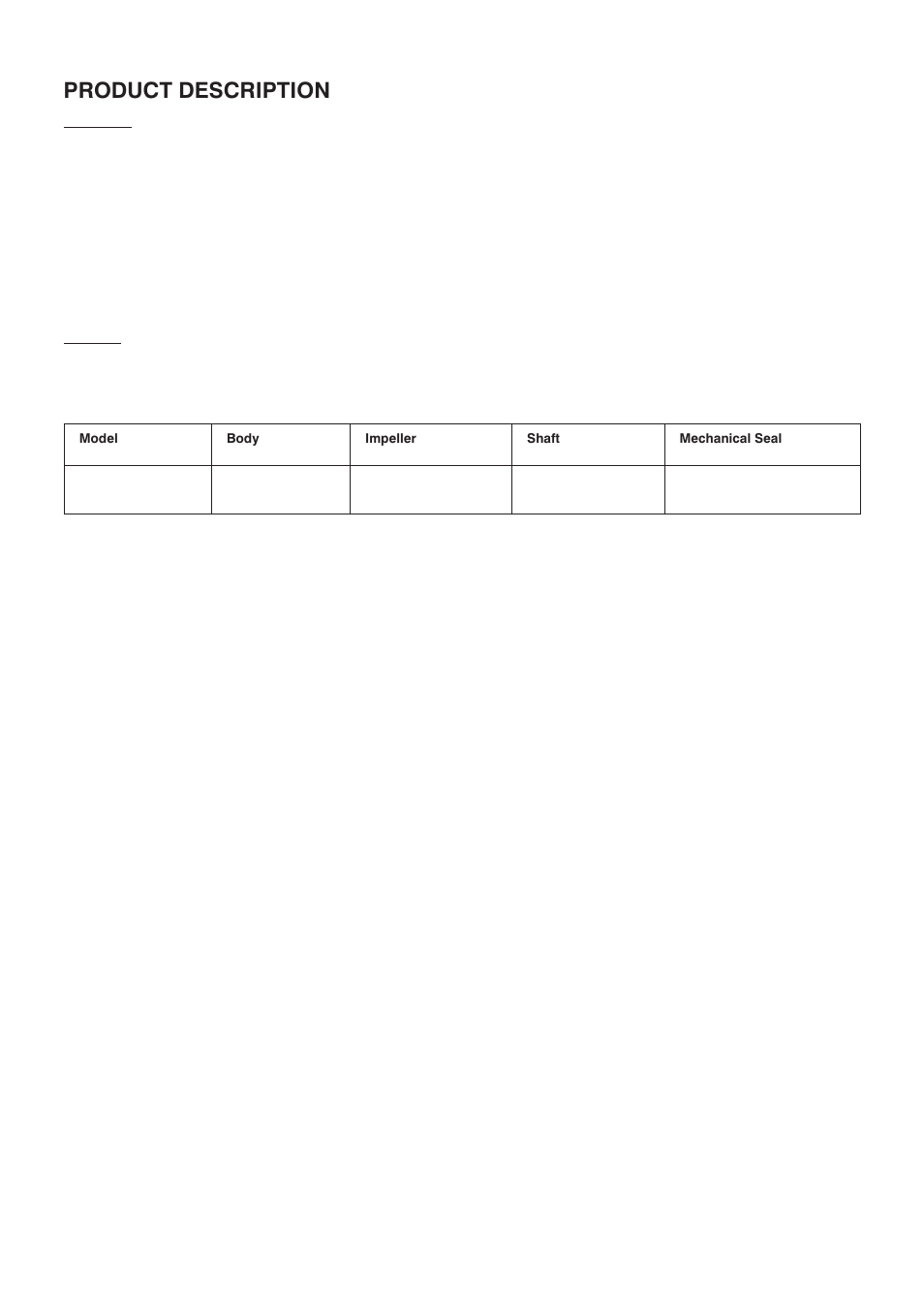 Product description motor, Pump | Stuart Turner RG550-2 User Manual | Page 3 / 16