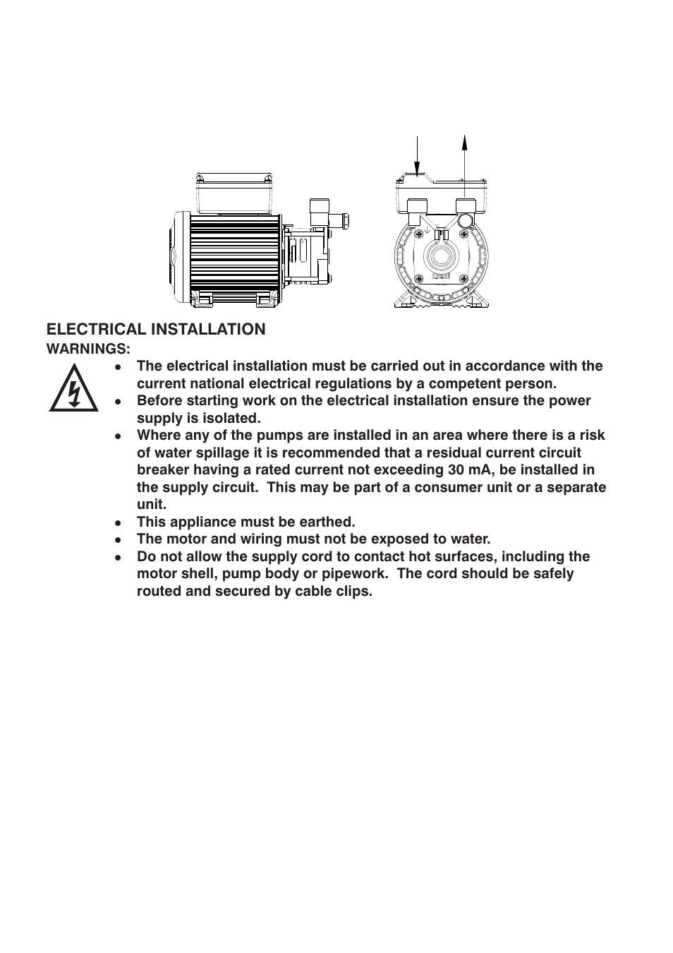 Electrical installation | Stuart Turner RG550-2 User Manual | Page 6 / 16