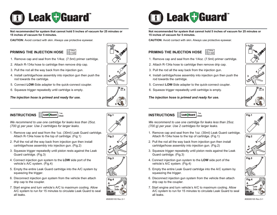 UView Spotgun Jr. LeakGuard Injection Kit User Manual | 1 page