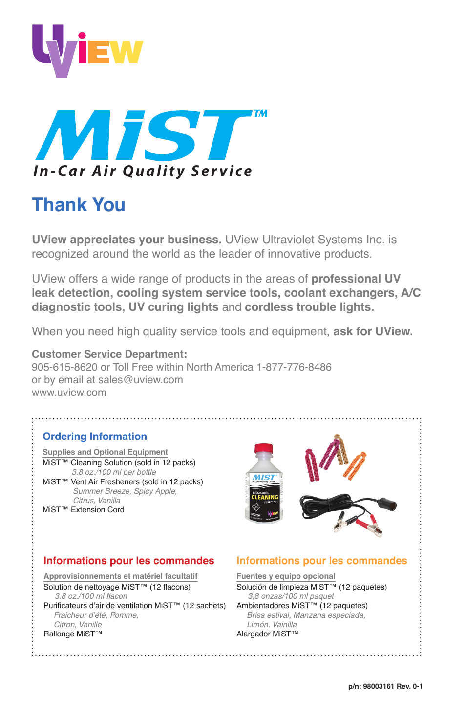 UView MiST In-Car Air Quality System User Manual | Page 16 / 16