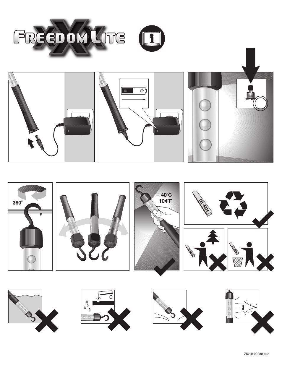UView Freedom XXX Cordless and Rechargeable Trouble Light User Manual | 2 pages