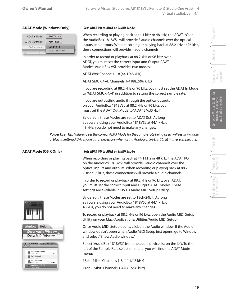 PreSonus AudioBox 1818VSL User Manual | Page 25 / 100