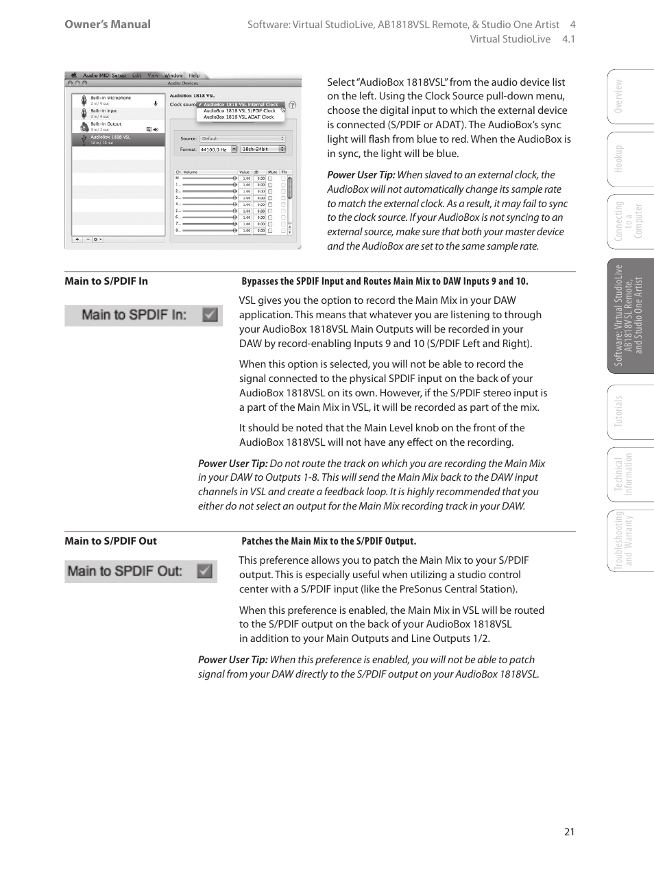 PreSonus AudioBox 1818VSL User Manual | Page 27 / 100