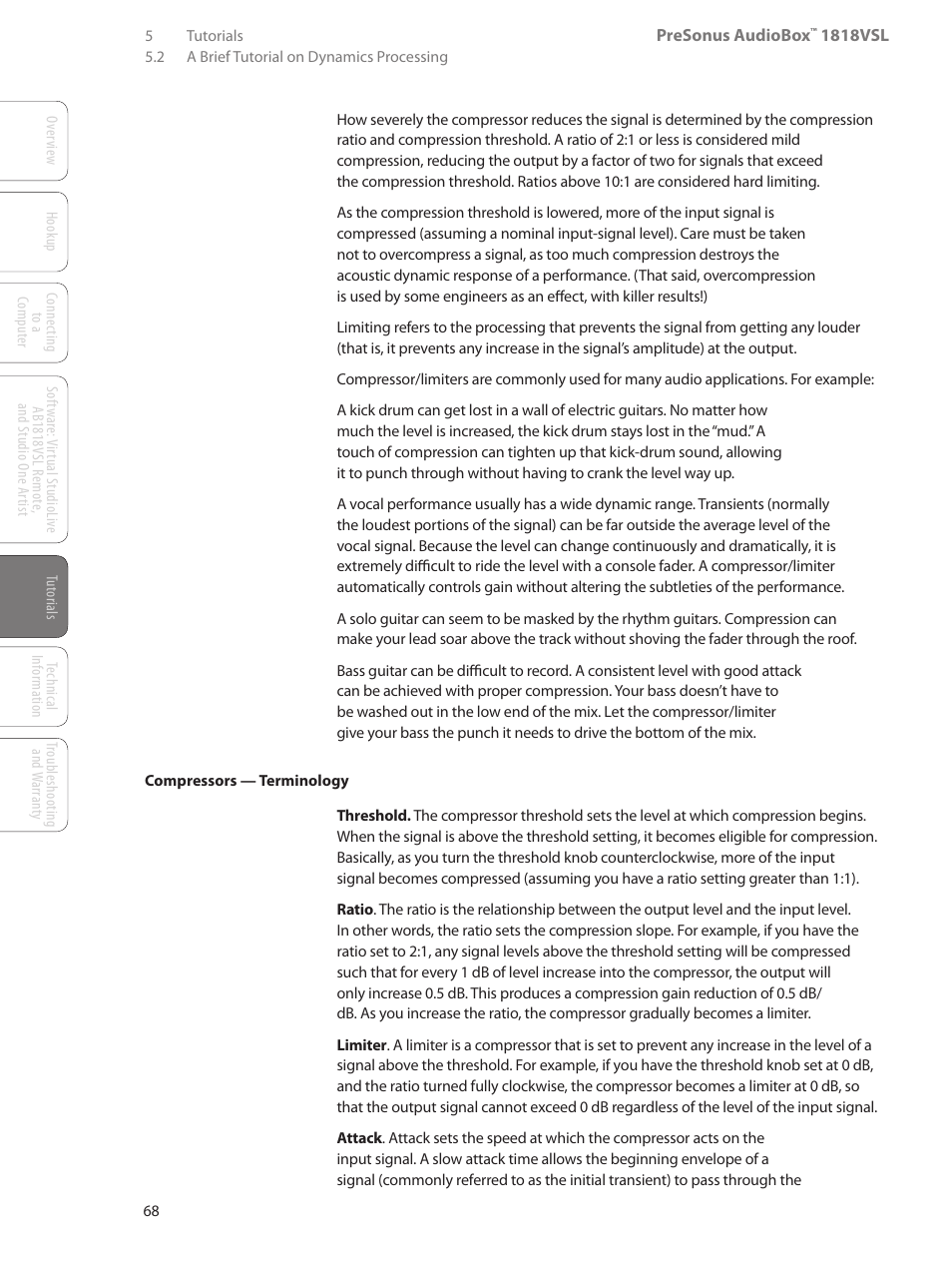 PreSonus AudioBox 1818VSL User Manual | Page 74 / 100