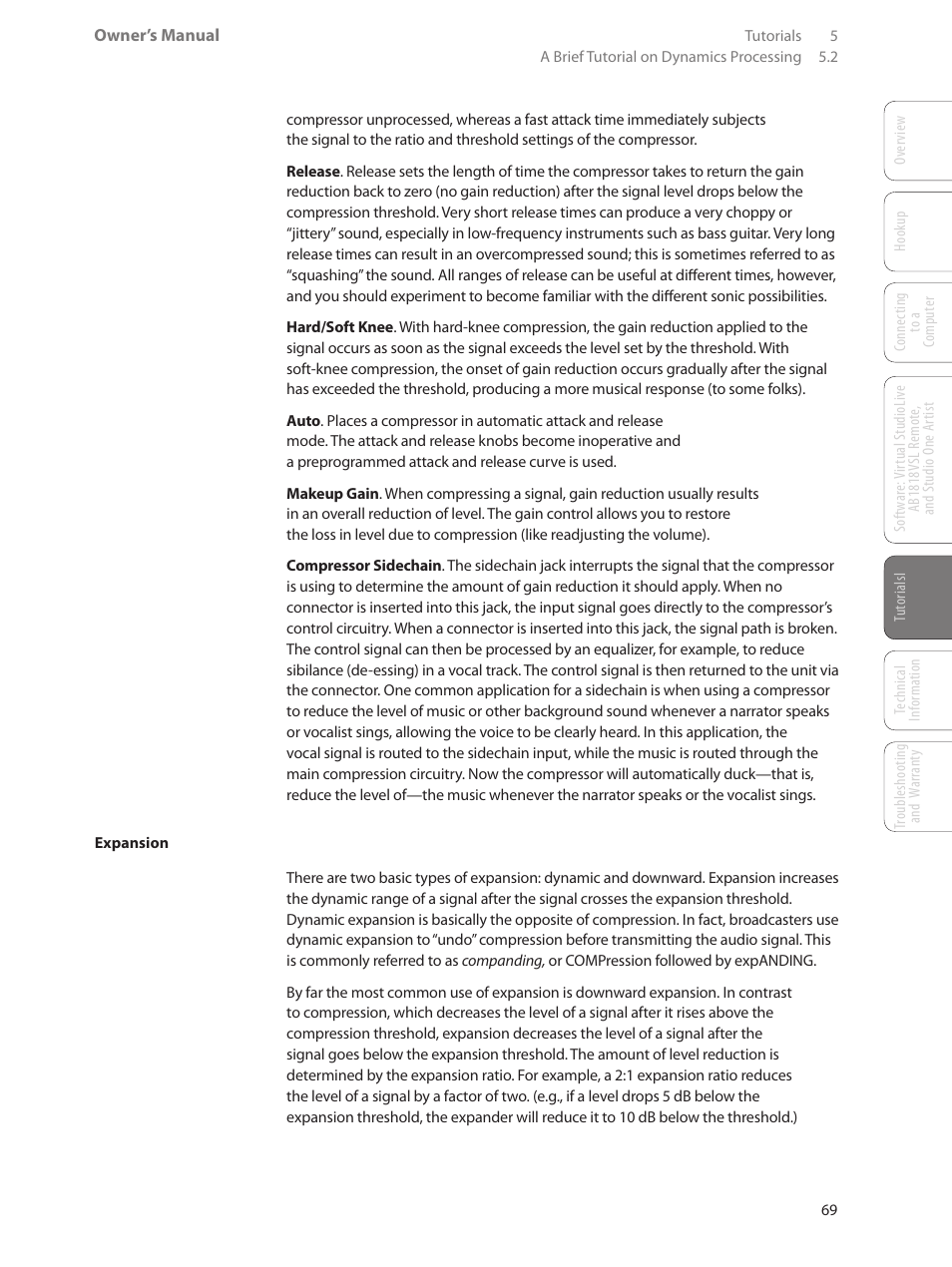 PreSonus AudioBox 1818VSL User Manual | Page 75 / 100