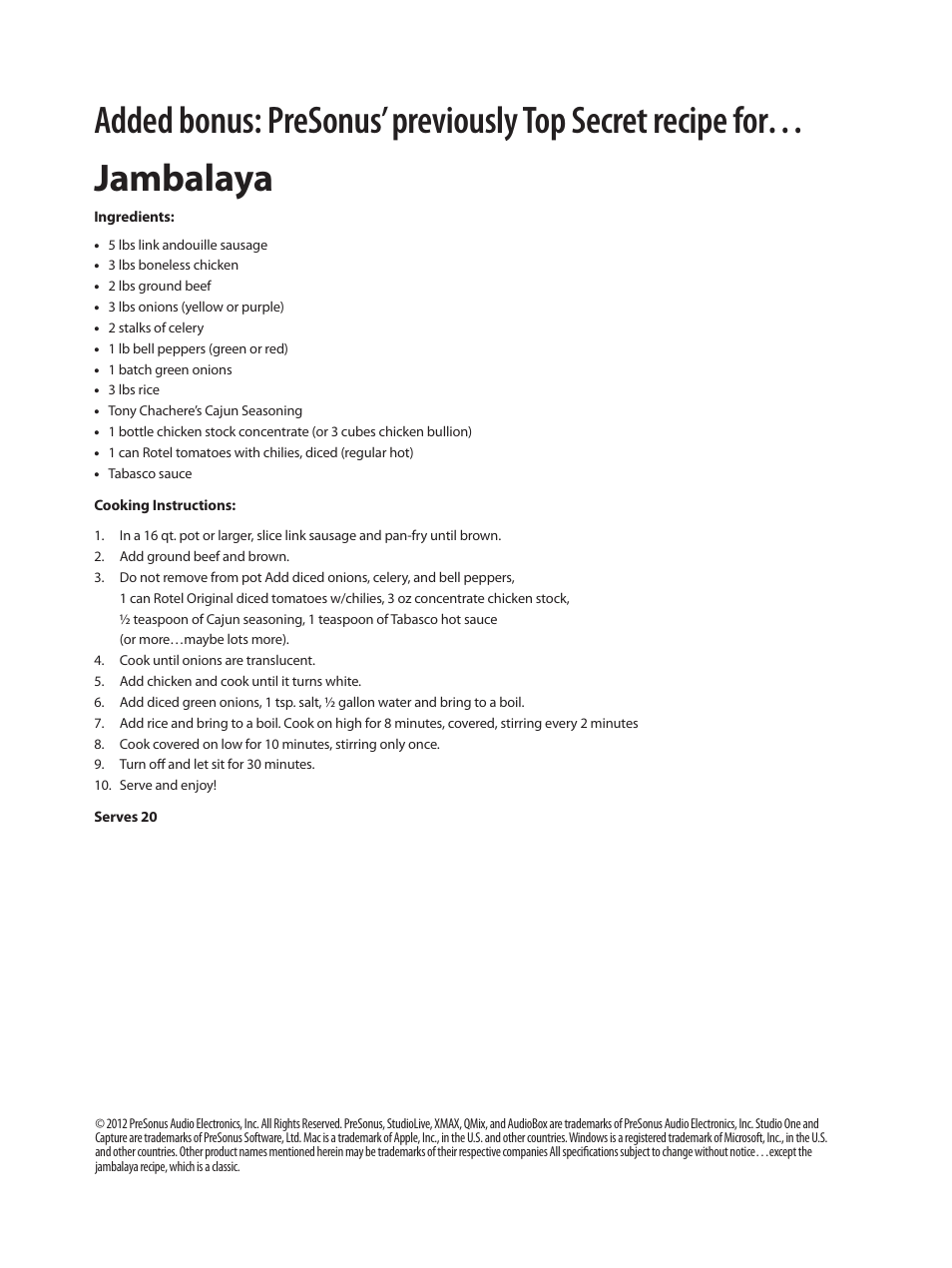 PreSonus AudioBox 1818VSL User Manual | Page 99 / 100