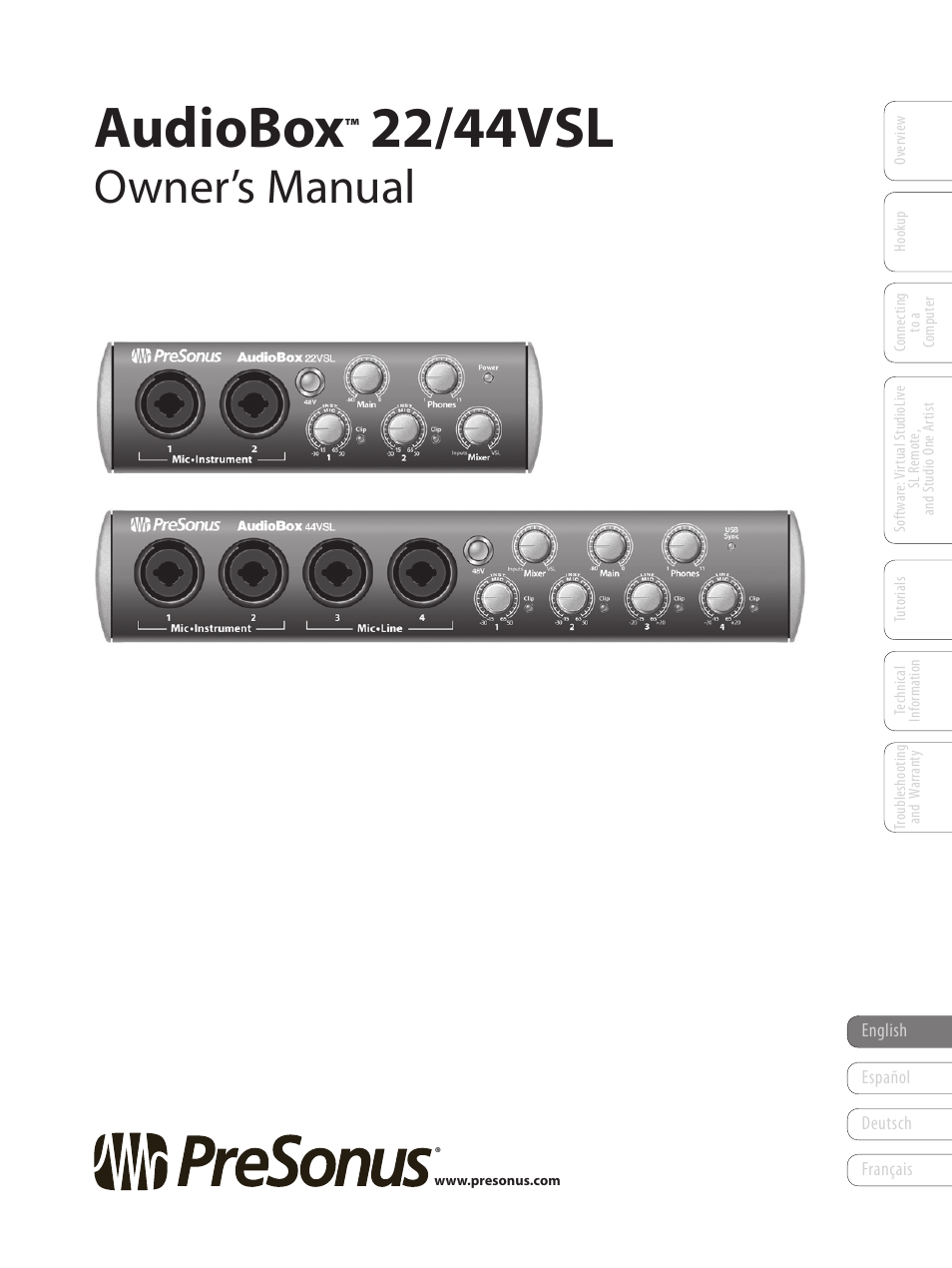 PreSonus AudioBox 44VSL User Manual | 84 pages