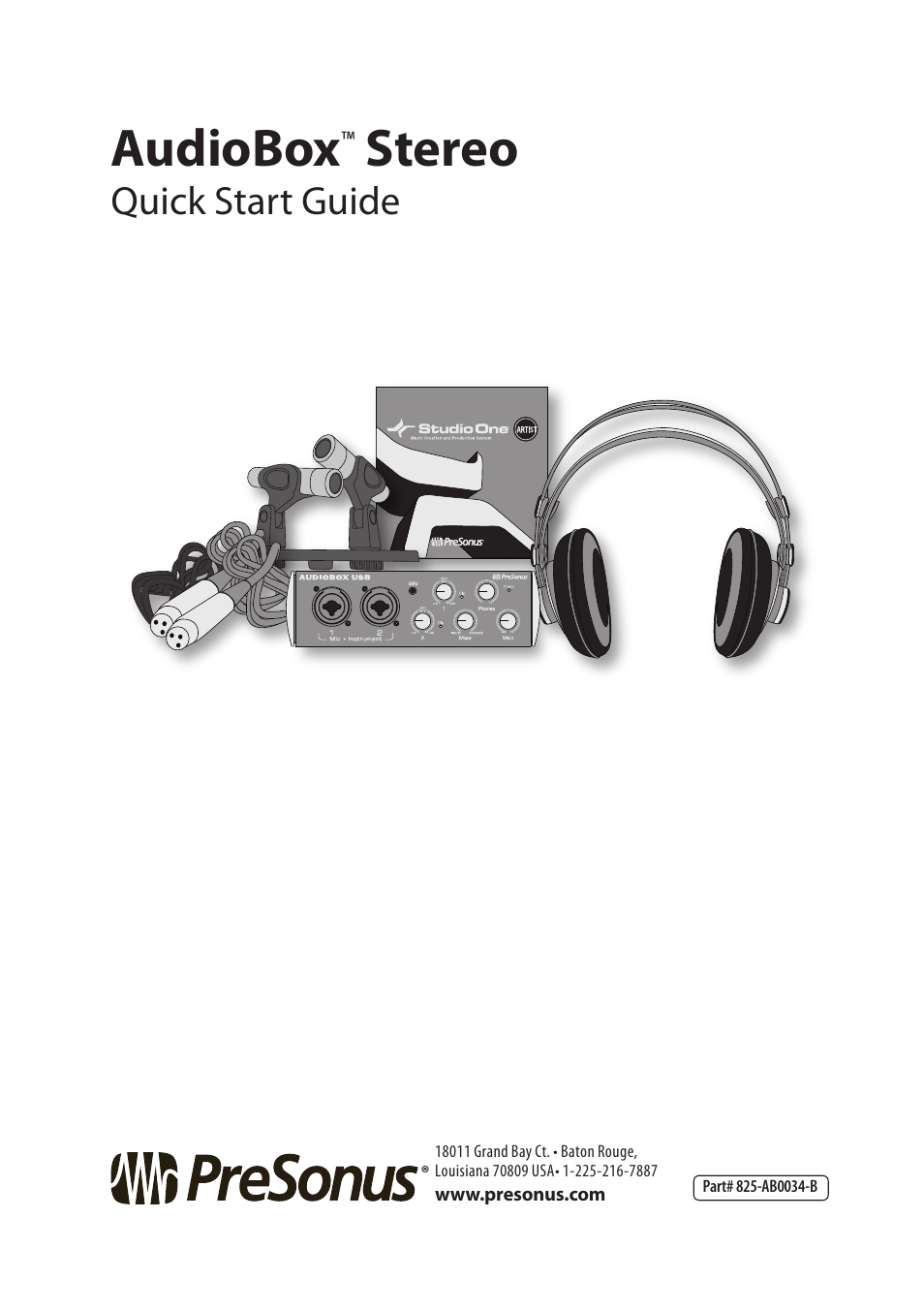 Audiobox, Stereo, Quick start guide | PreSonus AudioBox Stereo User Manual | Page 36 / 36