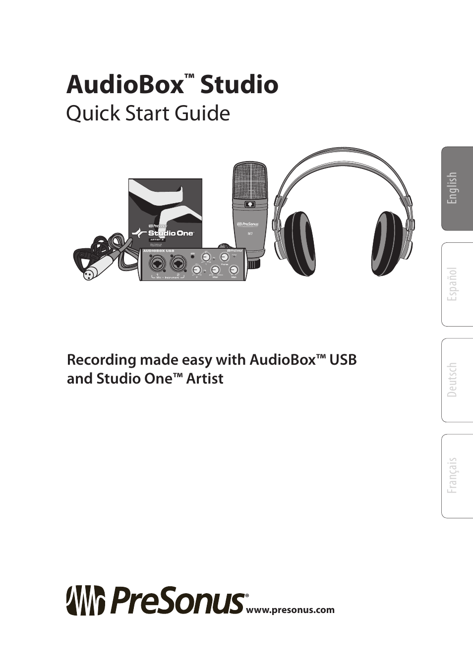 PreSonus AudioBox Studio User Manual | 22 pages