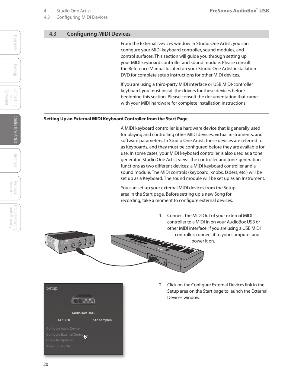 2 enabling the audio driver, 2 enabling the audio driver — 20 | PreSonus AudioBox USB User Manual | Page 24 / 64