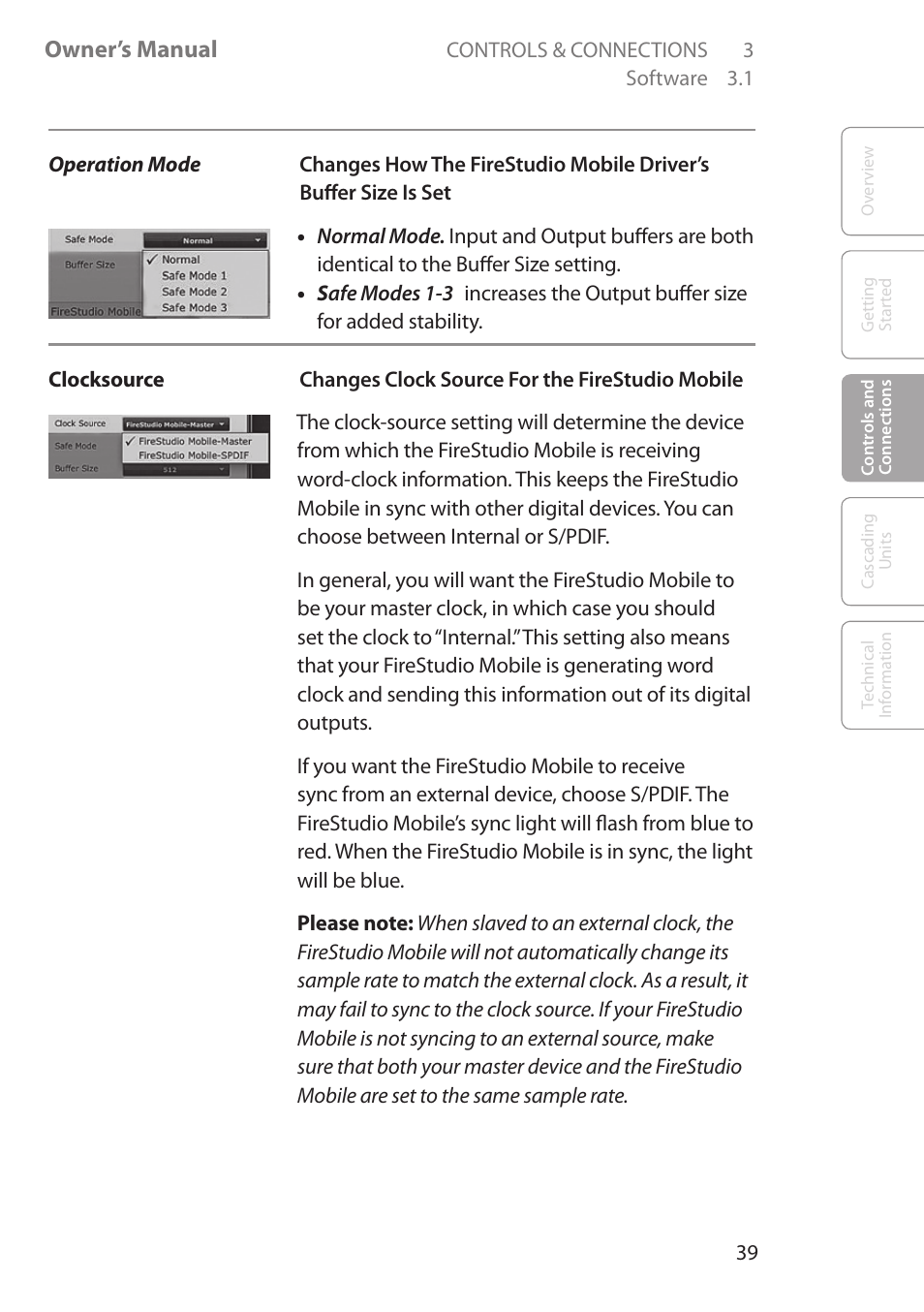 Owner’s manual | PreSonus FireStudio Mobile User Manual | Page 39 / 68