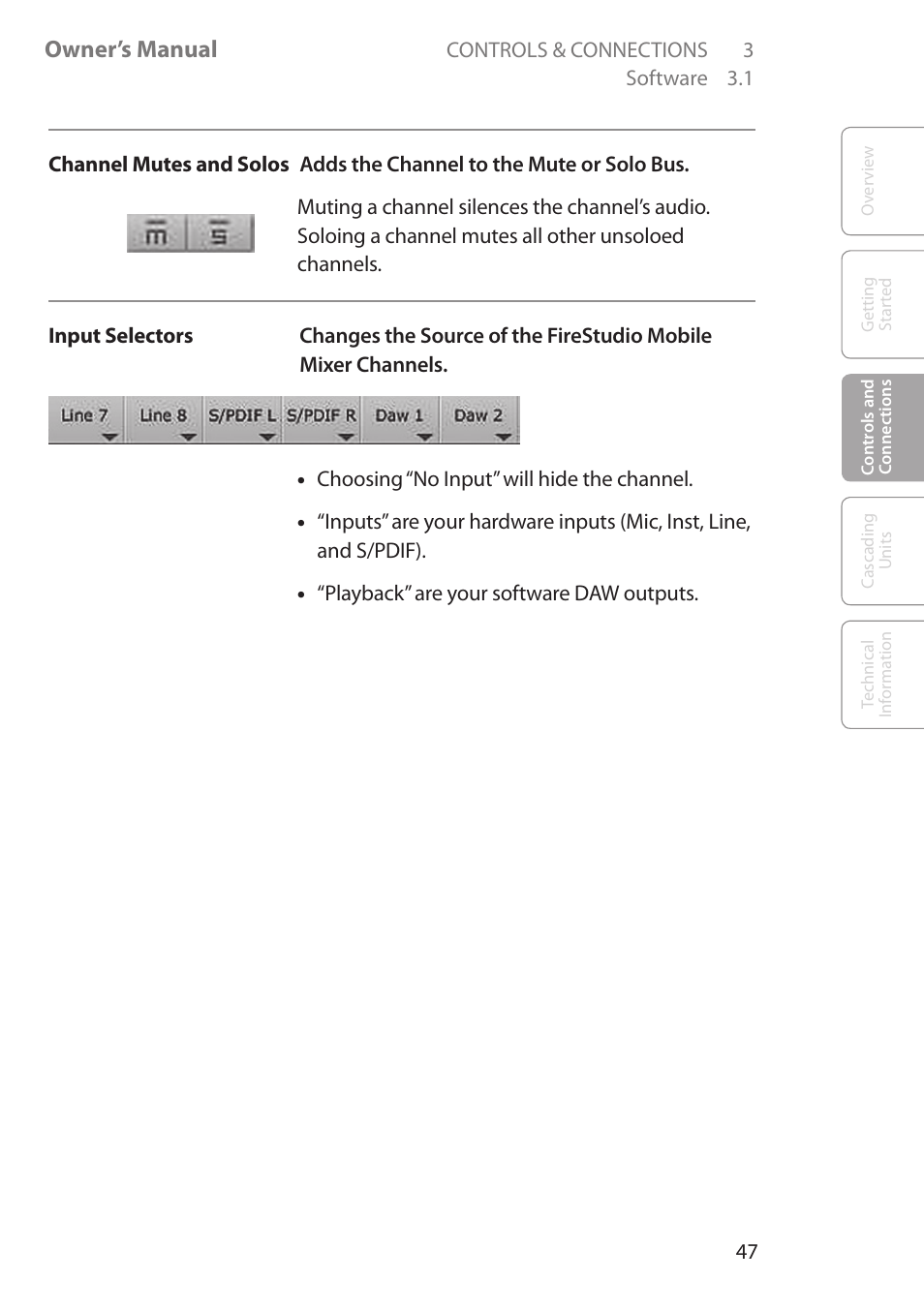 Owner’s manual | PreSonus FireStudio Mobile User Manual | Page 47 / 68