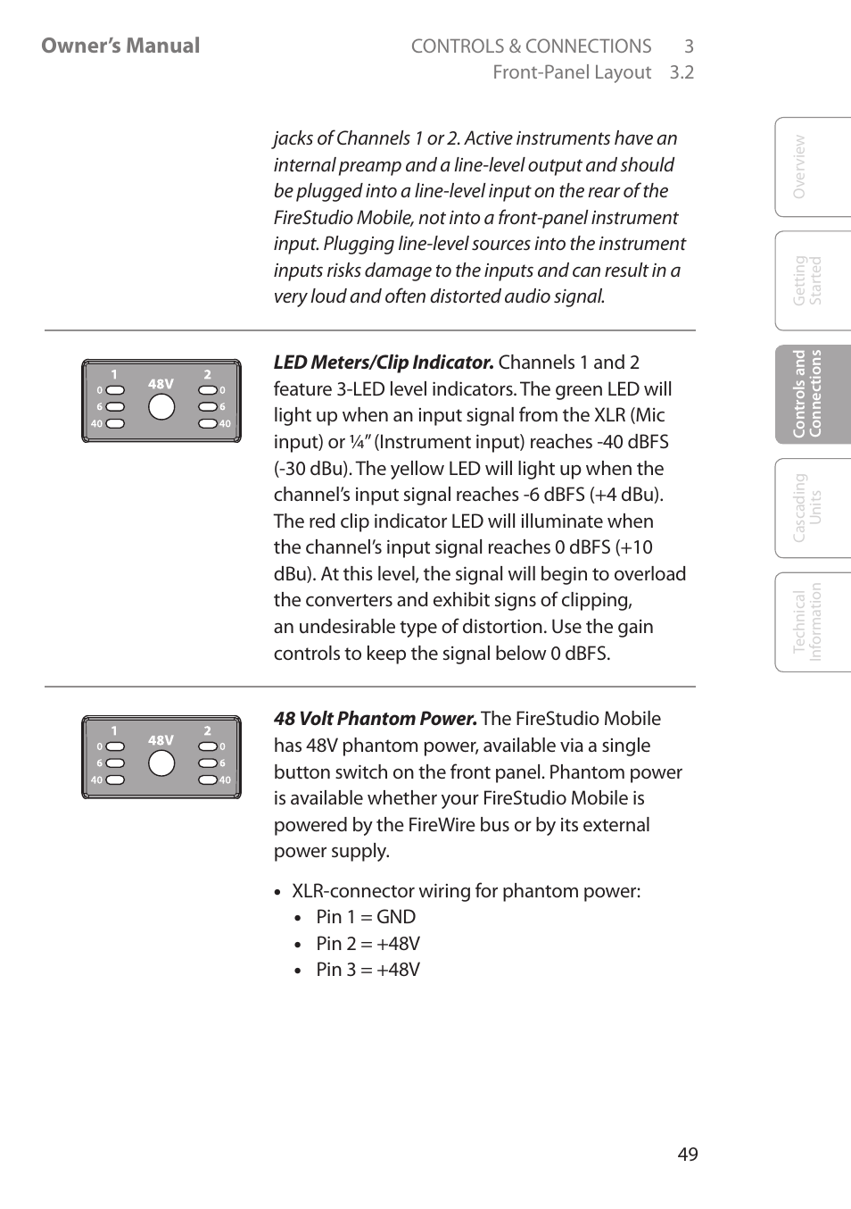 Owner’s manual | PreSonus FireStudio Mobile User Manual | Page 49 / 68