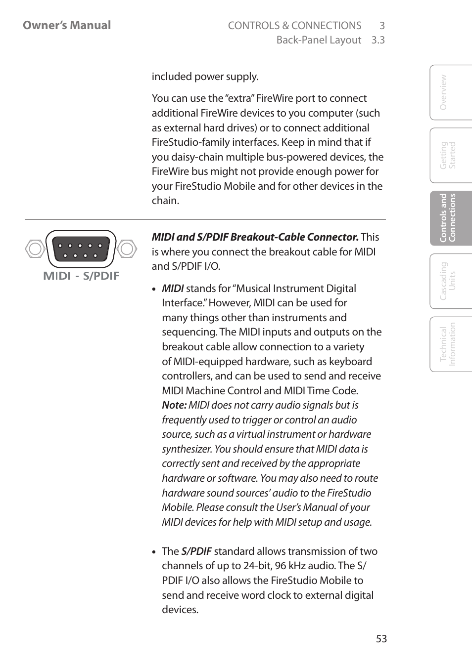 Owner’s manual | PreSonus FireStudio Mobile User Manual | Page 53 / 68