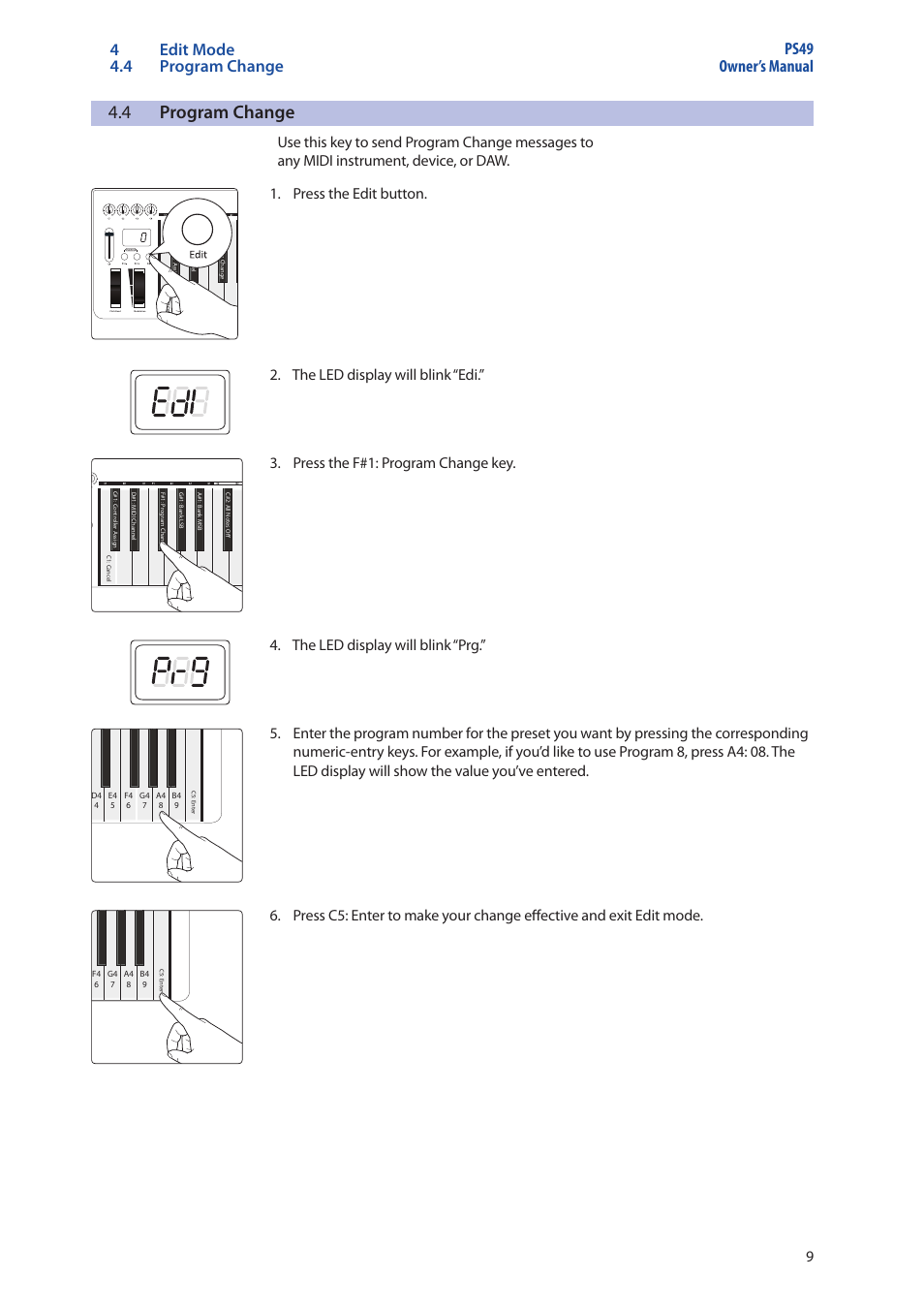 4 program change, Program change — 9 | PreSonus Music Creation Suite User Manual | Page 11 / 18