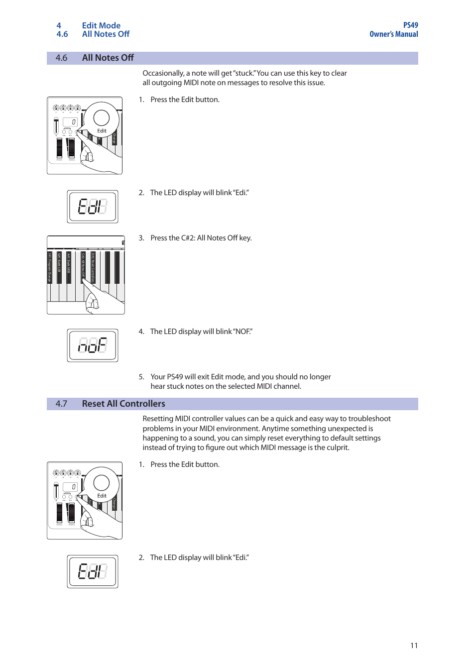 6 all notes off, 7 reset all controllers, All notes off — 11 | Reset all controllers — 11 | PreSonus Music Creation Suite User Manual | Page 13 / 18