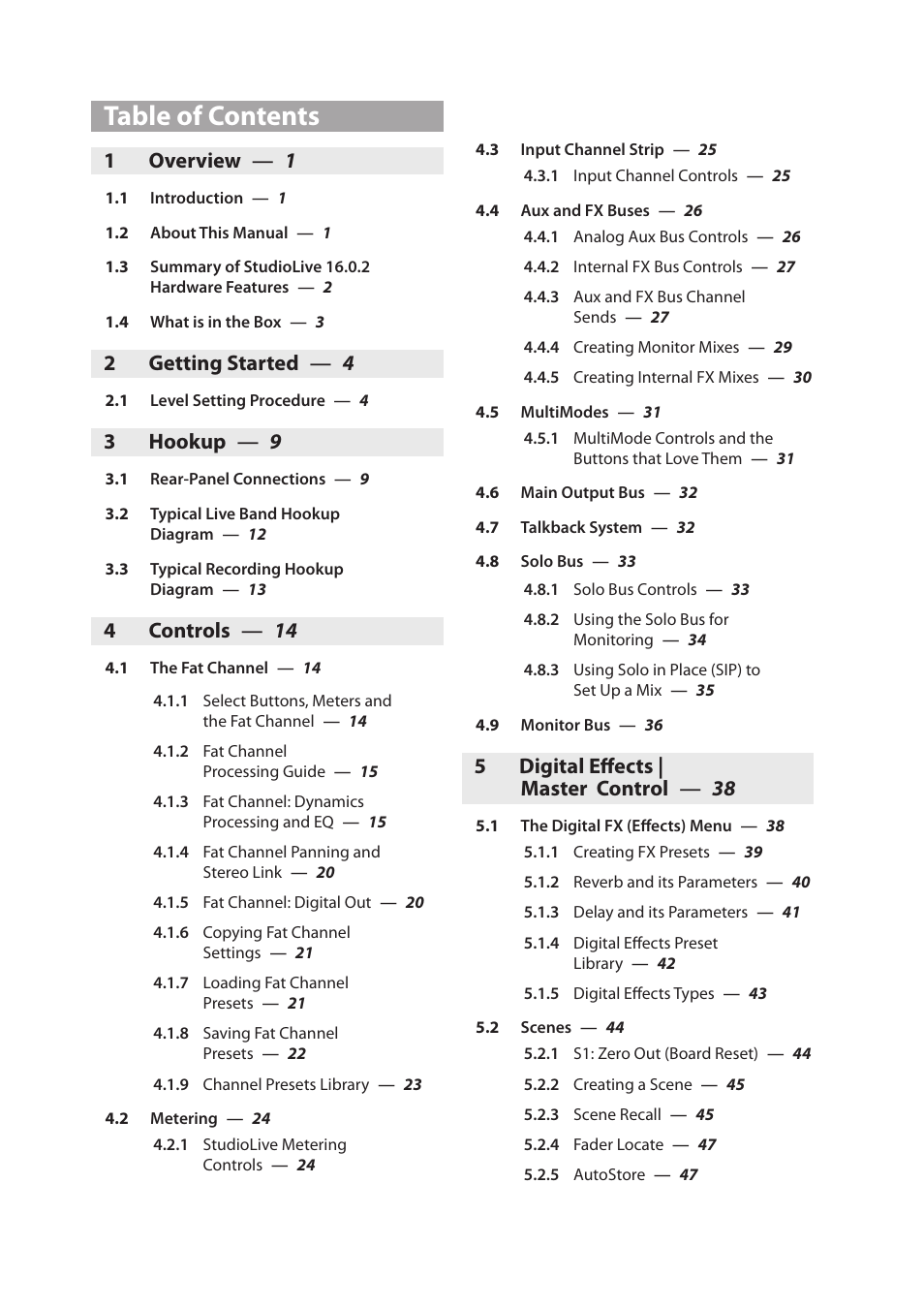 PreSonus StudioLive 16.0.2 User Manual | Page 3 / 80