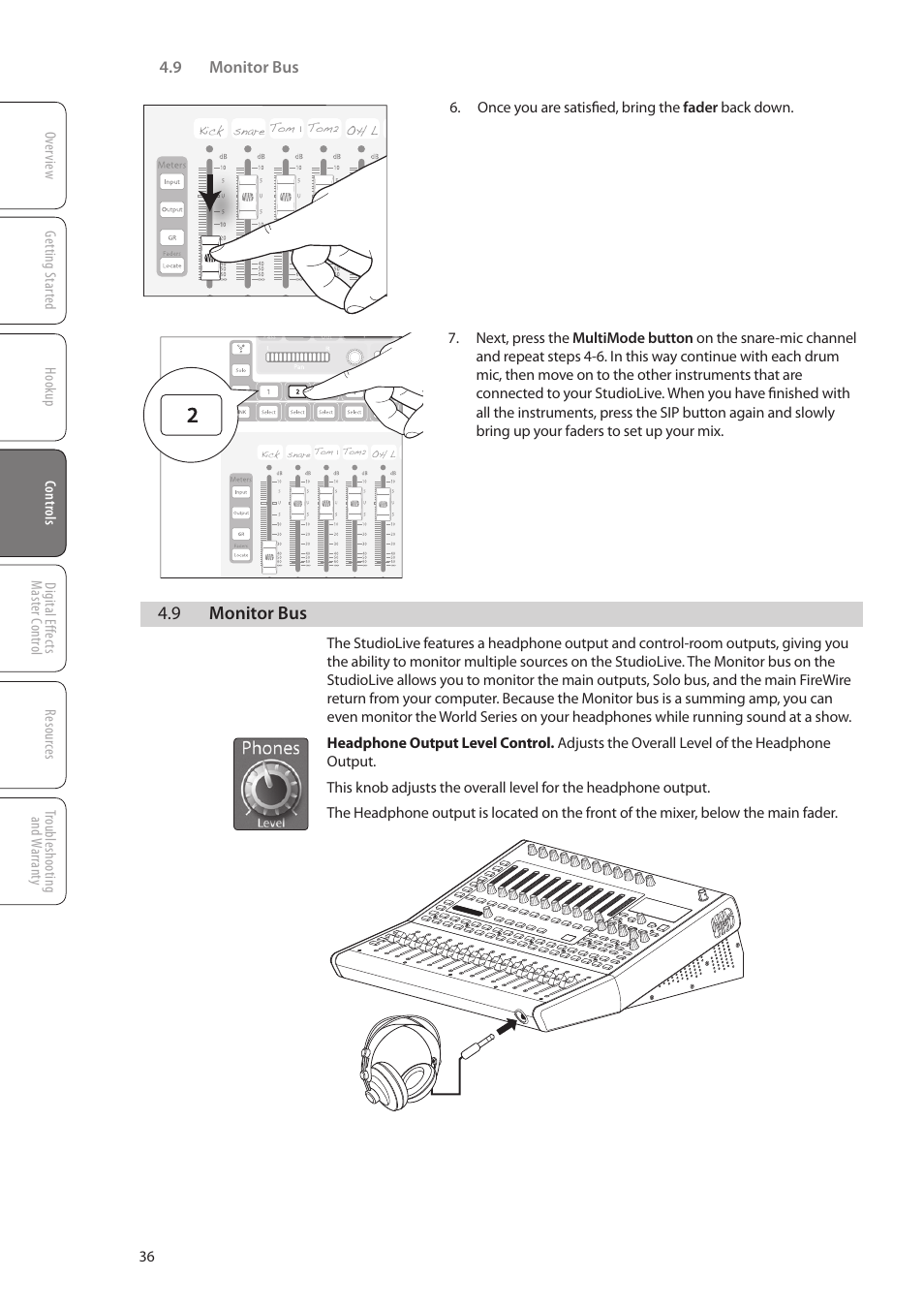 9 monitor bus, 9 monitor bus — 36 | PreSonus StudioLive 16.0.2 User Manual | Page 40 / 80