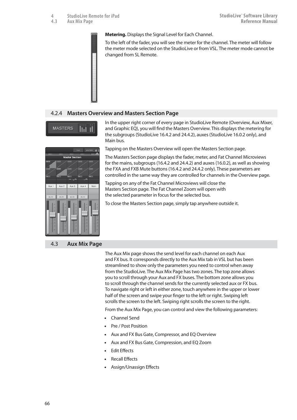 4 masters overview | PreSonus StudioLive 24.4.2 User Manual | Page 70 / 150