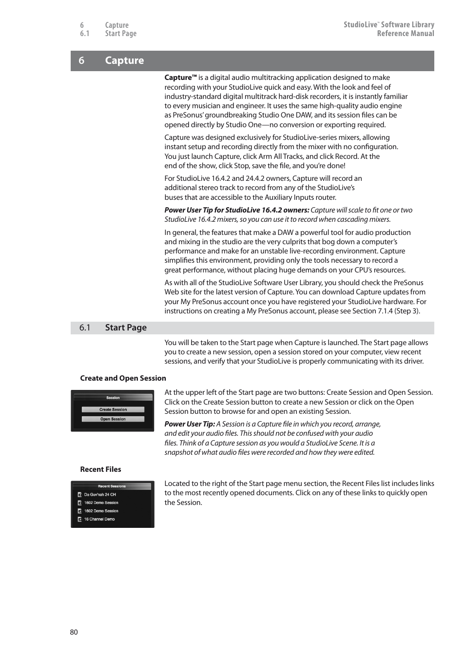 6 capture — 80, 6 capture | PreSonus StudioLive 24.4.2 User Manual | Page 84 / 150