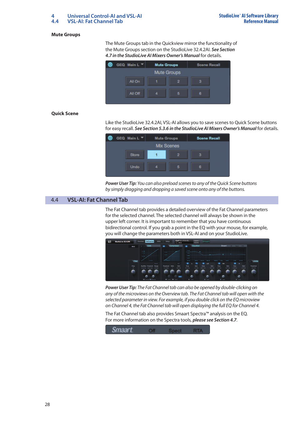 4 vsl-ai: fat channel tab, Vsl-ai: fat channel tab — 28 | PreSonus StudioLive AI Series User Manual | Page 32 / 120