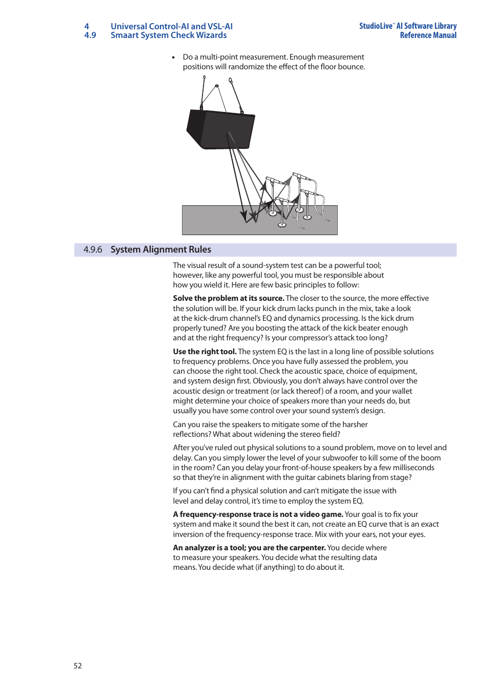 6 system alignment rules, 6 system alignment rules — 52 | PreSonus StudioLive AI Series User Manual | Page 56 / 120