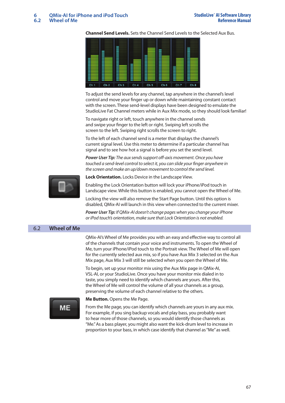 2 wheel of me, Wheel of me — 67 | PreSonus StudioLive AI Series User Manual | Page 71 / 120