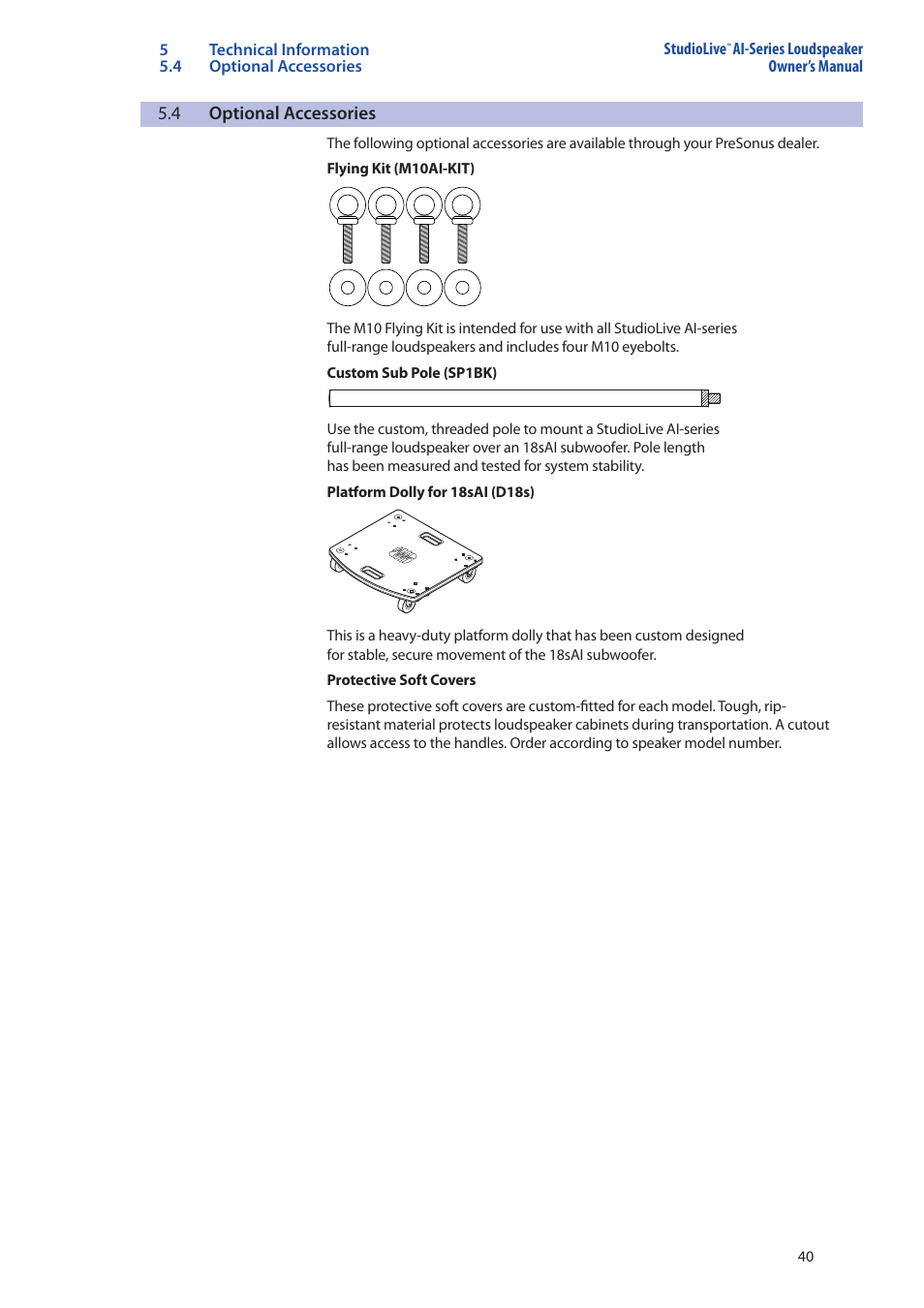 6 troubleshooting and warranty, 1 support and troubleshooting, 6 troubleshooting | And warranty — 40, Support and troubleshooting — 40 | PreSonus StudioLive 328AI User Manual | Page 44 / 48