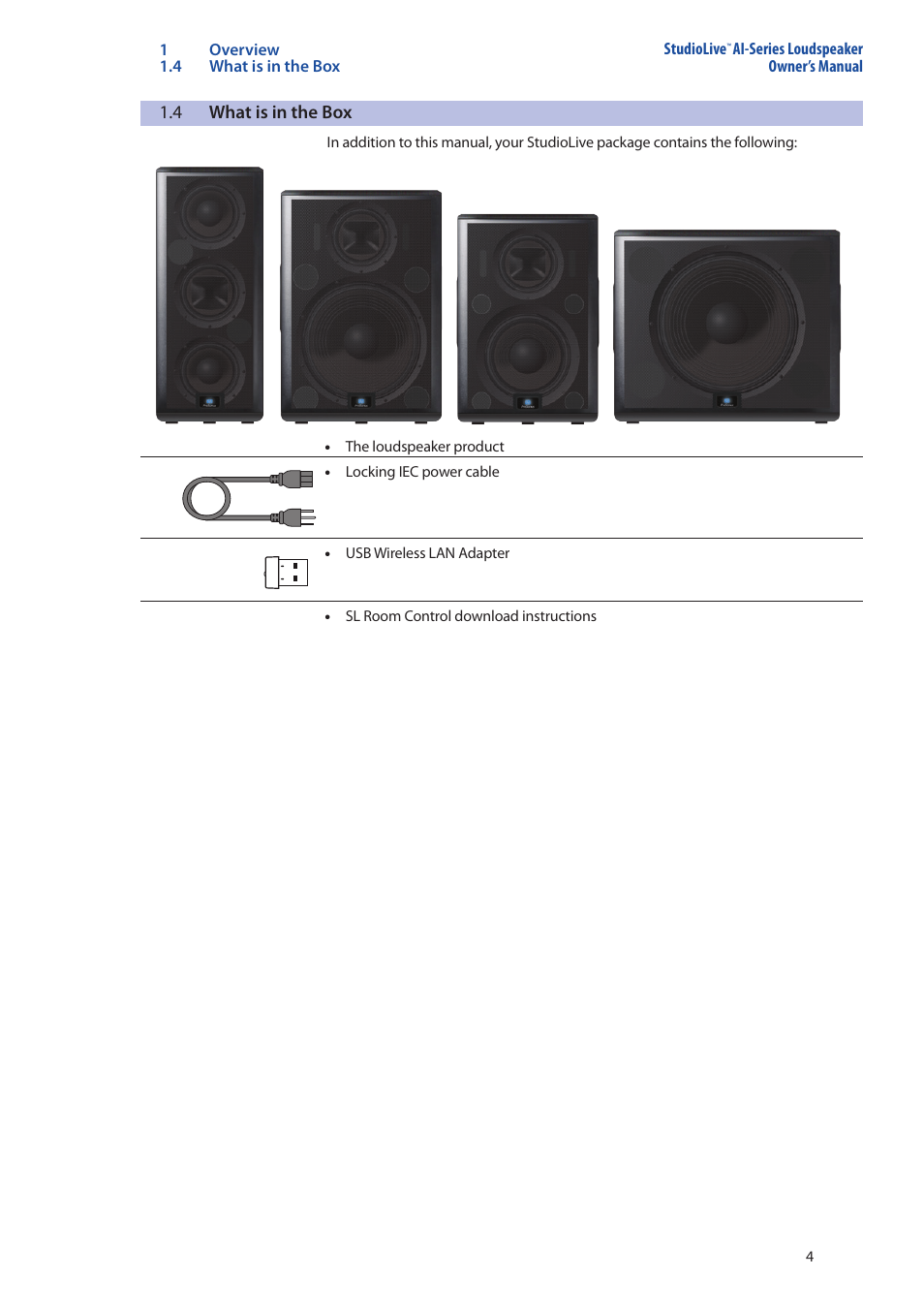 4 what is in the box, What is in the box — 4 | PreSonus StudioLive 328AI User Manual | Page 8 / 48