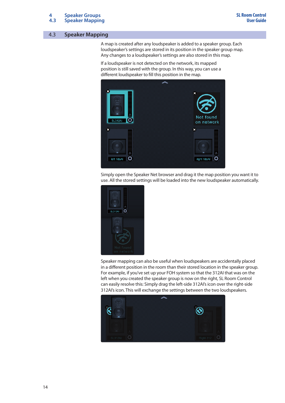 3 speaker mapping, Speaker mapping — 14 | PreSonus SL Room Control User Manual | Page 16 / 28