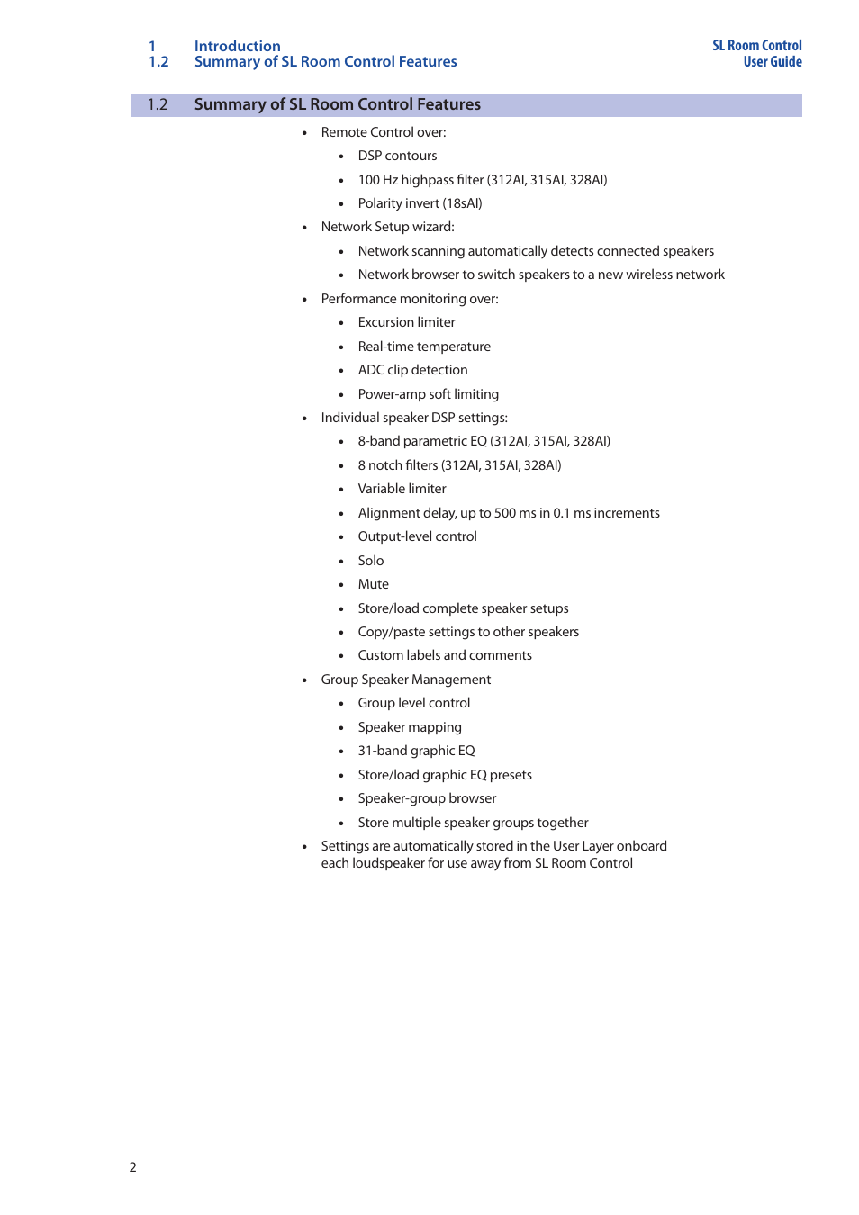 PreSonus SL Room Control User Manual | Page 4 / 28