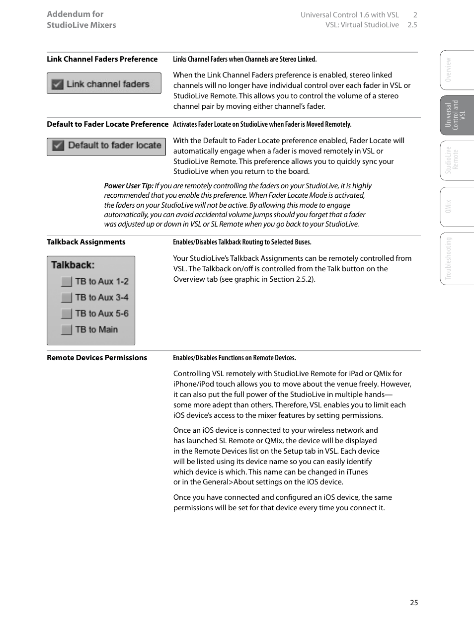 PreSonus StudioLive Remote User Manual | Page 29 / 64