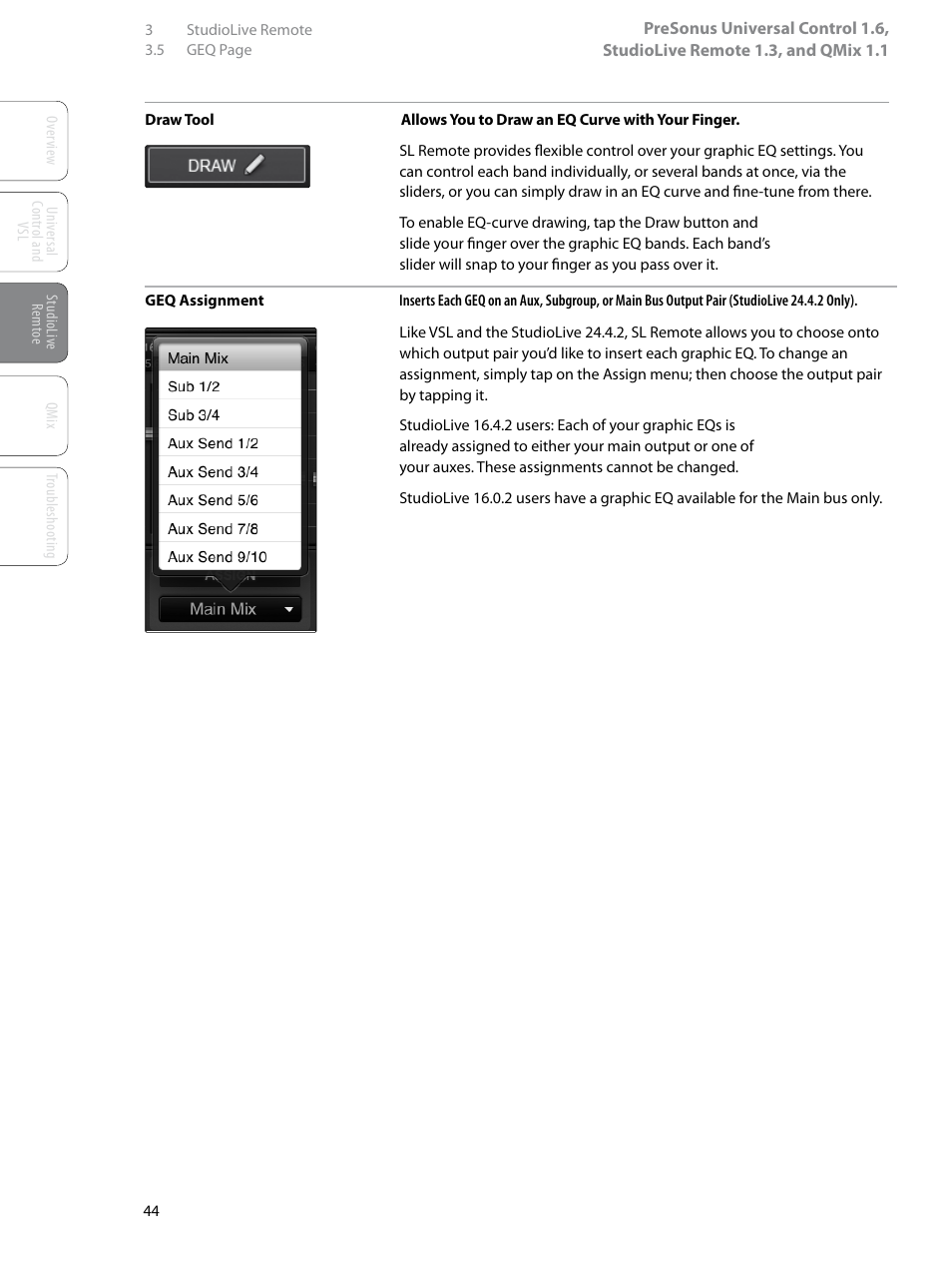 PreSonus StudioLive Remote User Manual | Page 48 / 64