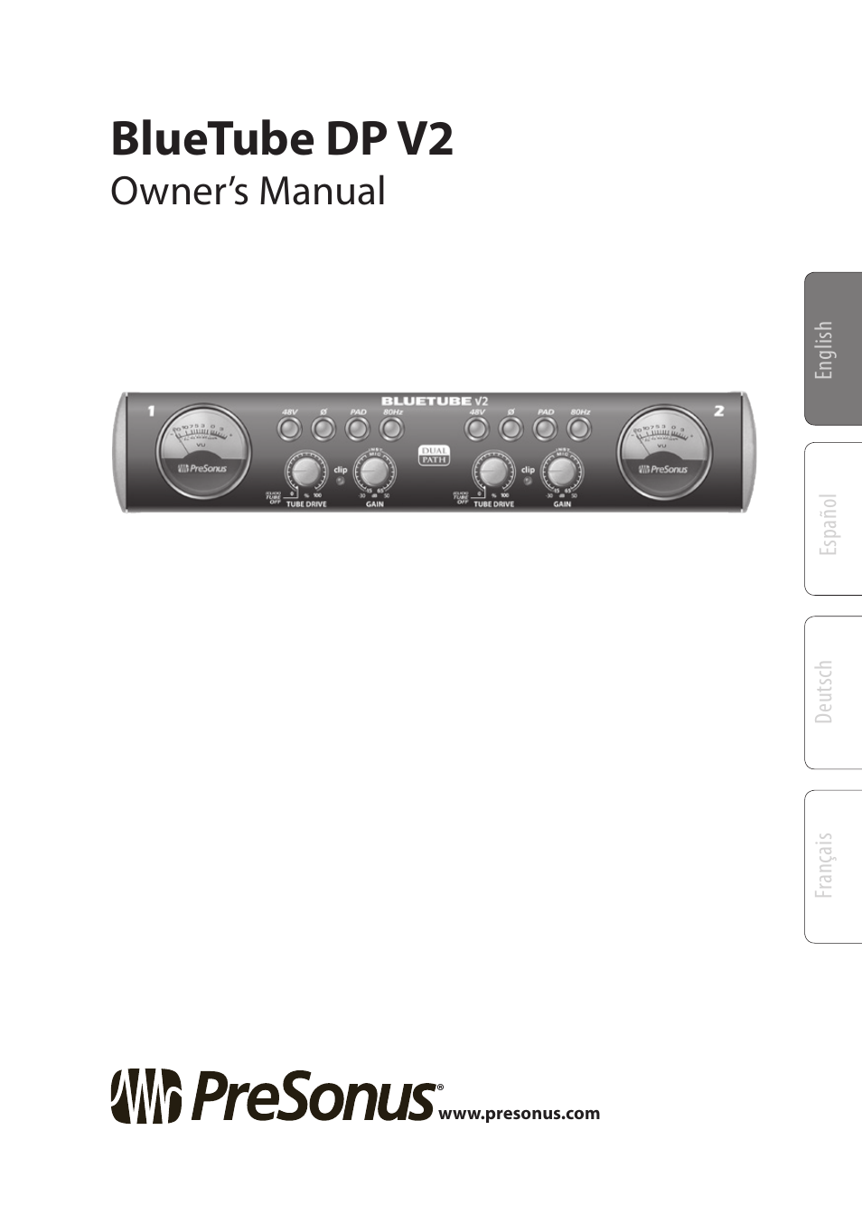 PreSonus BlueTube DP v2 User Manual | 24 pages