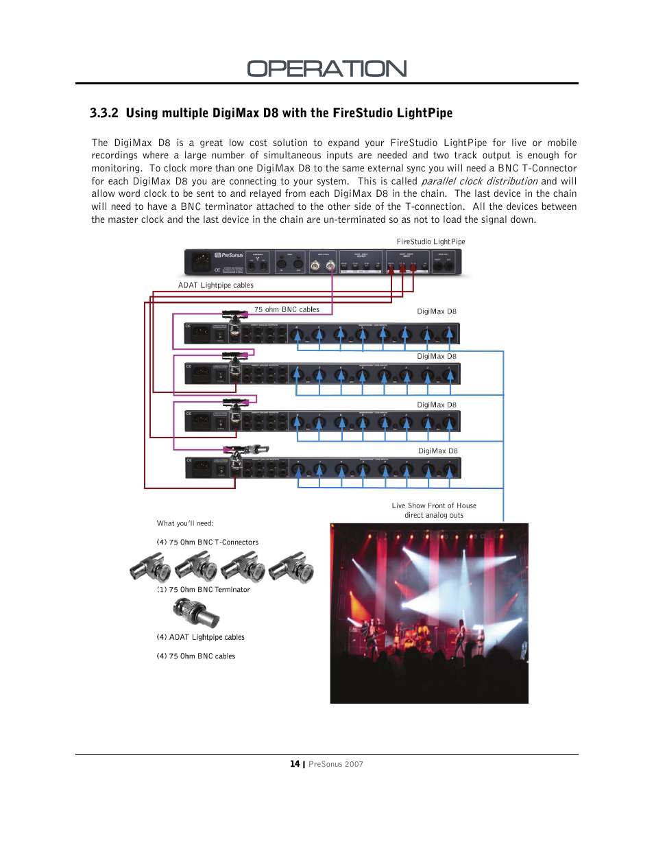 Operation | PreSonus DigiMax D8 User Manual | Page 16 / 18